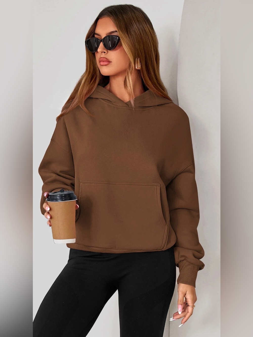PRETTYGARDEN Women's Fall Hooded Sweatshirts Long Sleeve - size medium